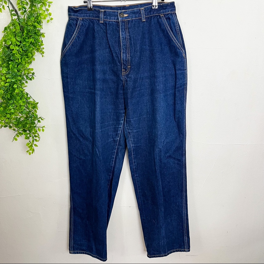 Vintage Brittania Dark Wash Denim Mom Jeans Size 14 16